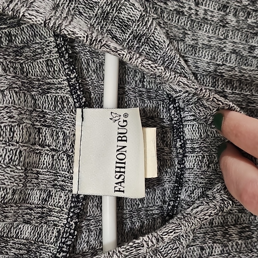 Mock Neck Charcoal Ribbed Tank Top - Picture 2 of 5